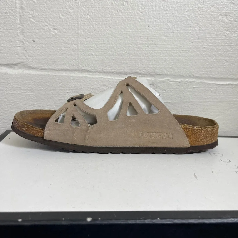 Birkenstock‎ Granada Mocha Leather Sandals Slide Slip On Women's Size 39 EU/8 US